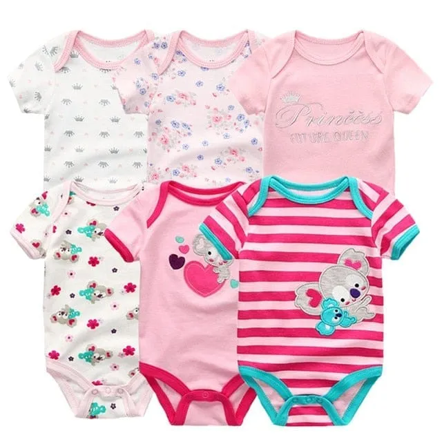 6PCS Bennys Newborn Baby Boys & Girls Bunny Summer Clothes
