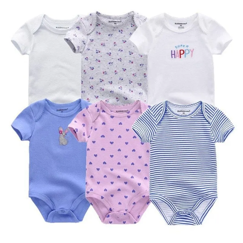 6PCS Bennys Newborn Baby Boys & Girls Bunny Summer Clothes