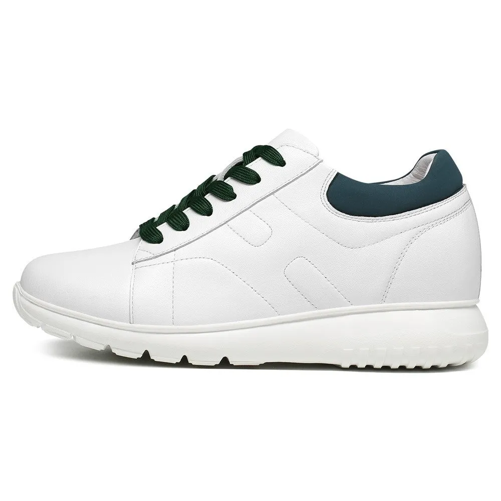 7 CM/2.76 Inches CMR CHAMARIPA White Cowhide Leather For Women