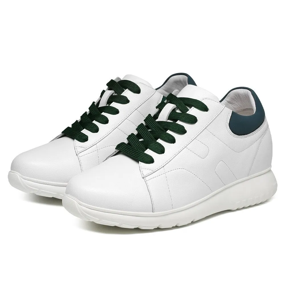 7 CM/2.76 Inches CMR CHAMARIPA White Cowhide Leather For Women