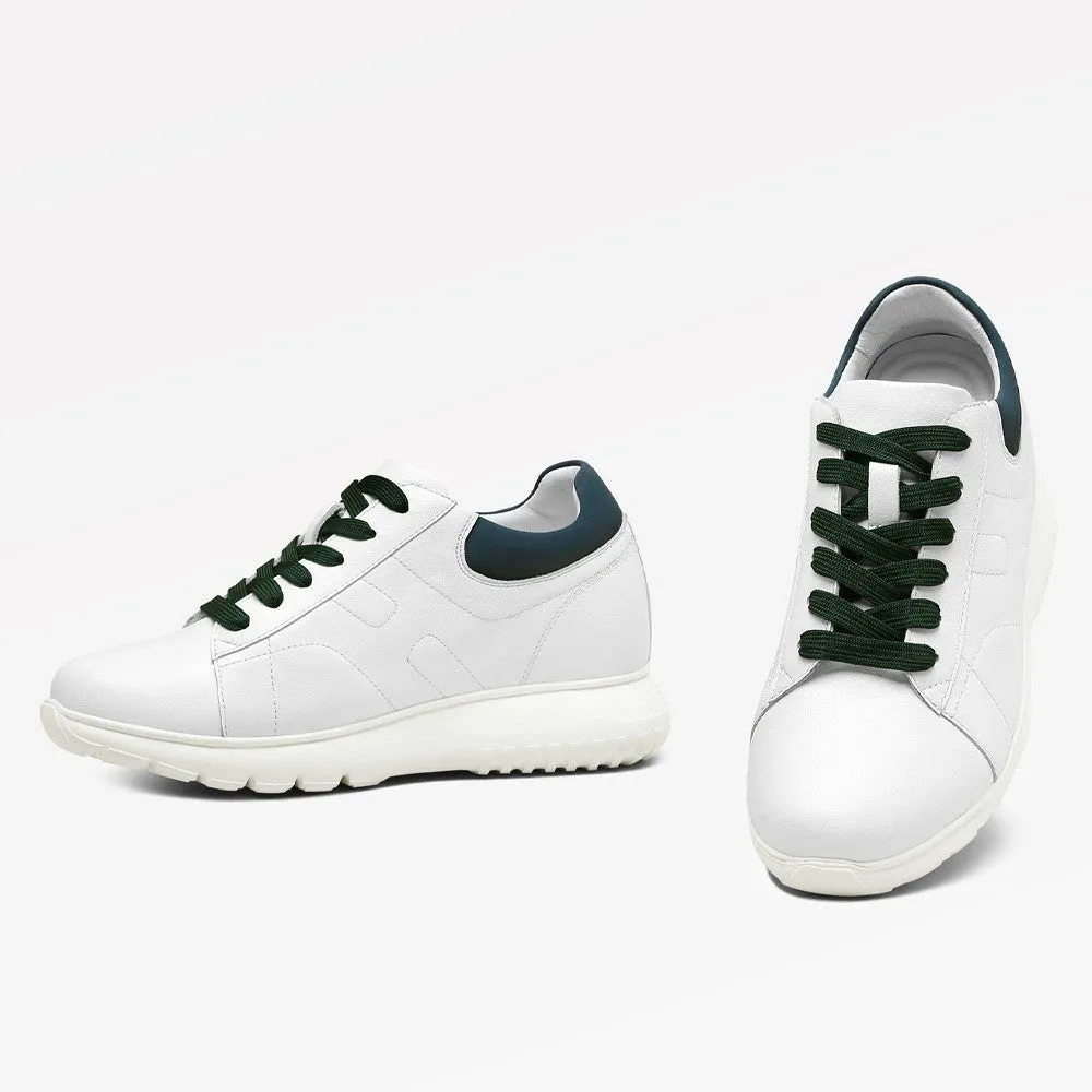 7 CM/2.76 Inches CMR CHAMARIPA White Cowhide Leather For Women