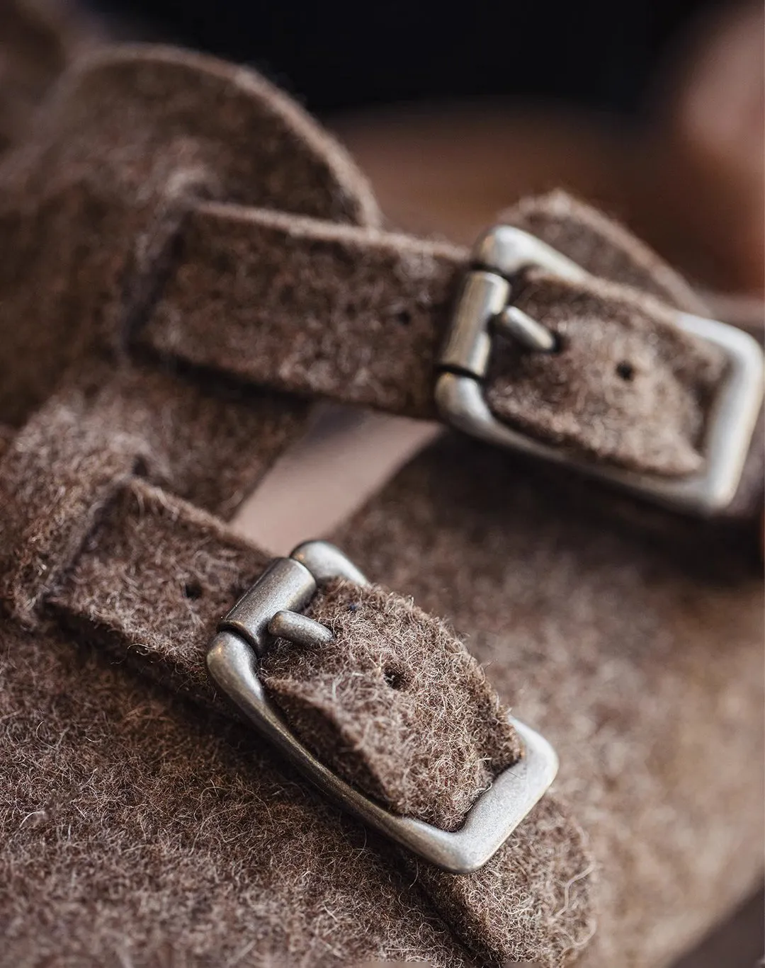 American Wool Felt Thickened Slip-On Outer Wear Cork Bottom Men's Sandal
