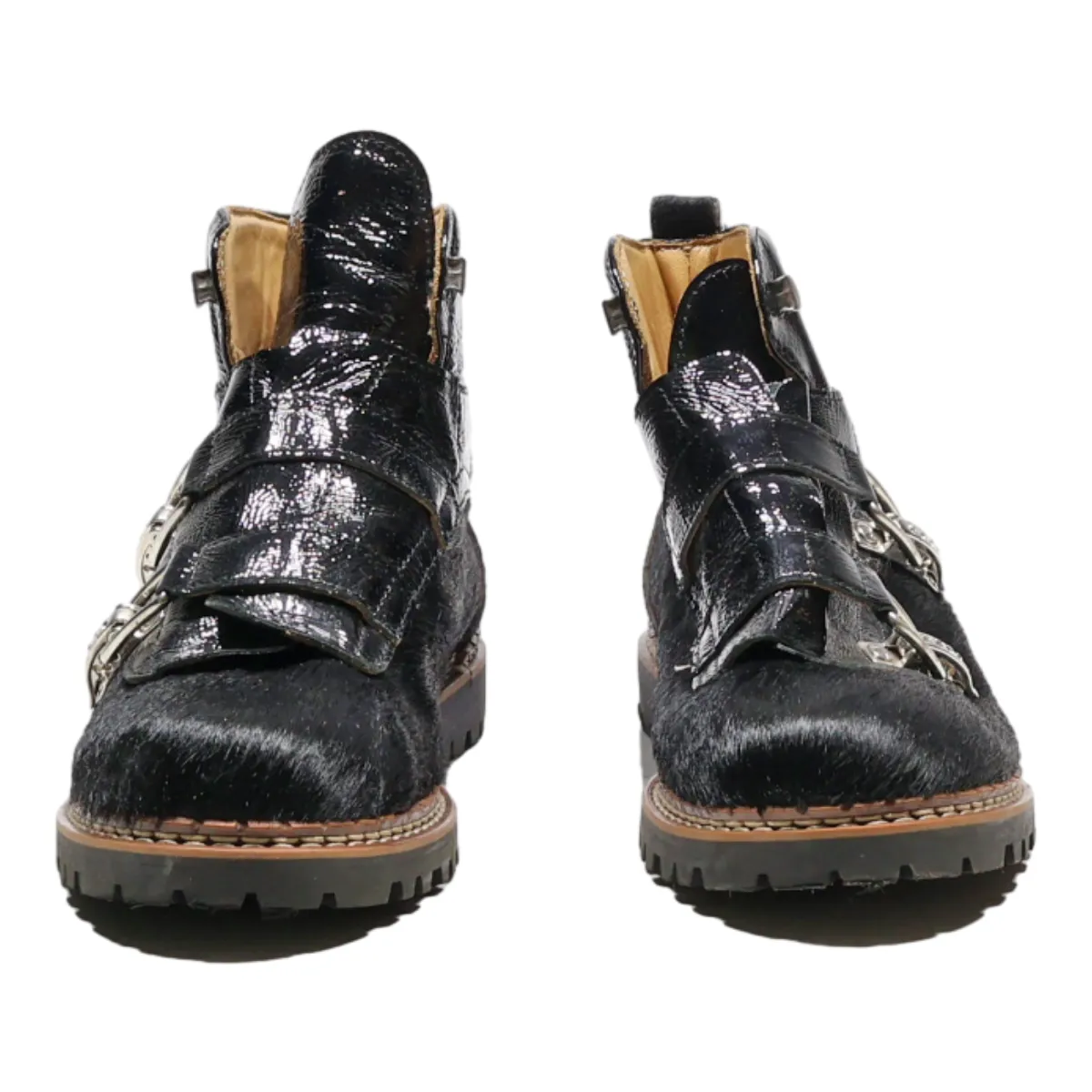 AMMANN Ankle Boots Black Synthetic Womens UK 7