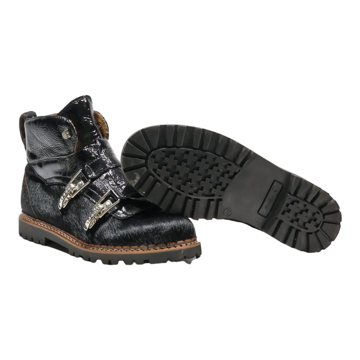 AMMANN Ankle Boots Black Synthetic Womens UK 7