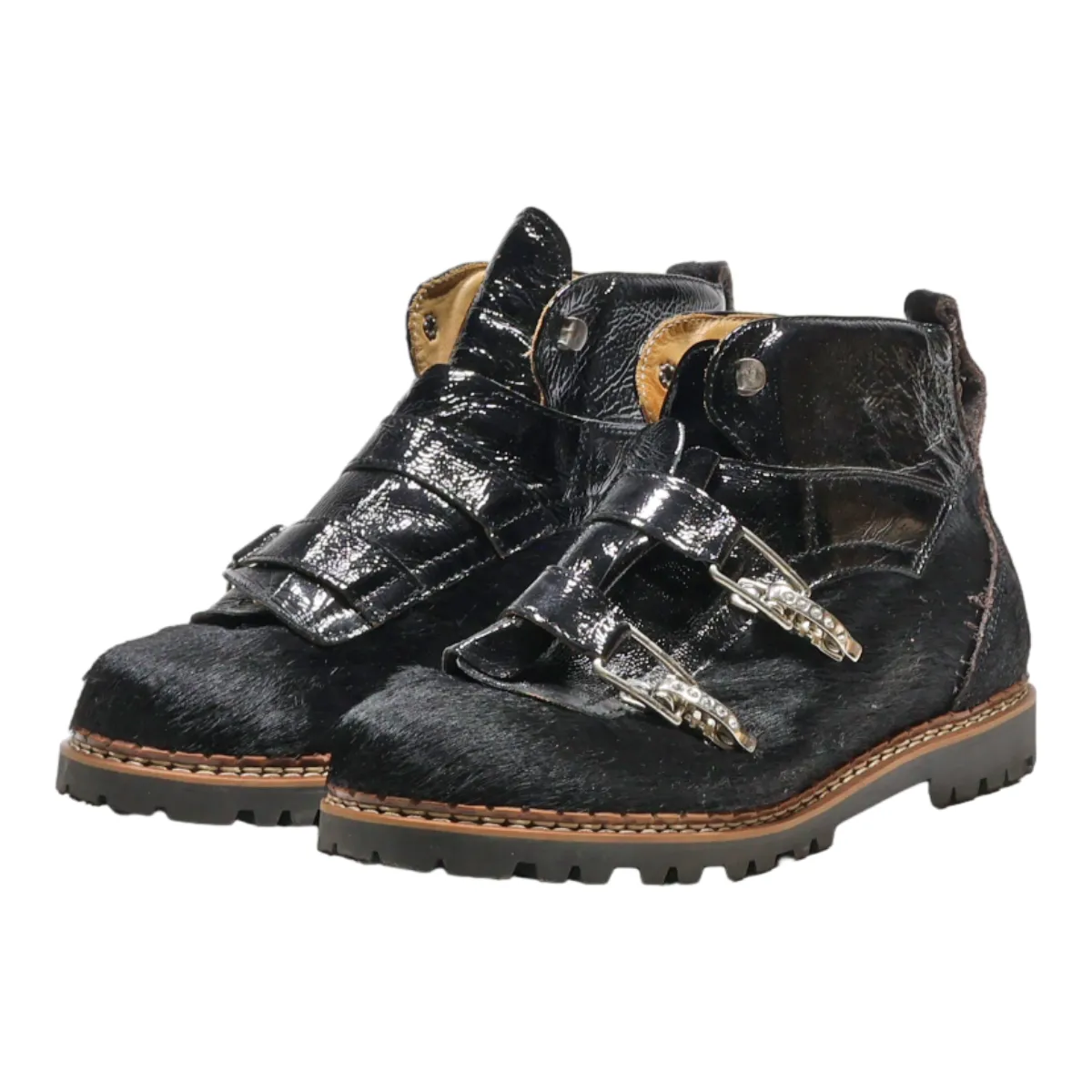AMMANN Ankle Boots Black Synthetic Womens UK 7