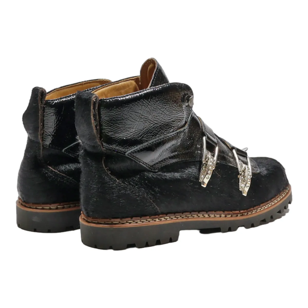 AMMANN Ankle Boots Black Synthetic Womens UK 7