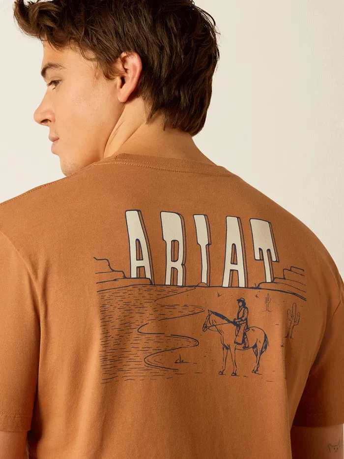 Ariat 10052505 Mens Horizon Oasis T-Shirt Chipmunk Copper