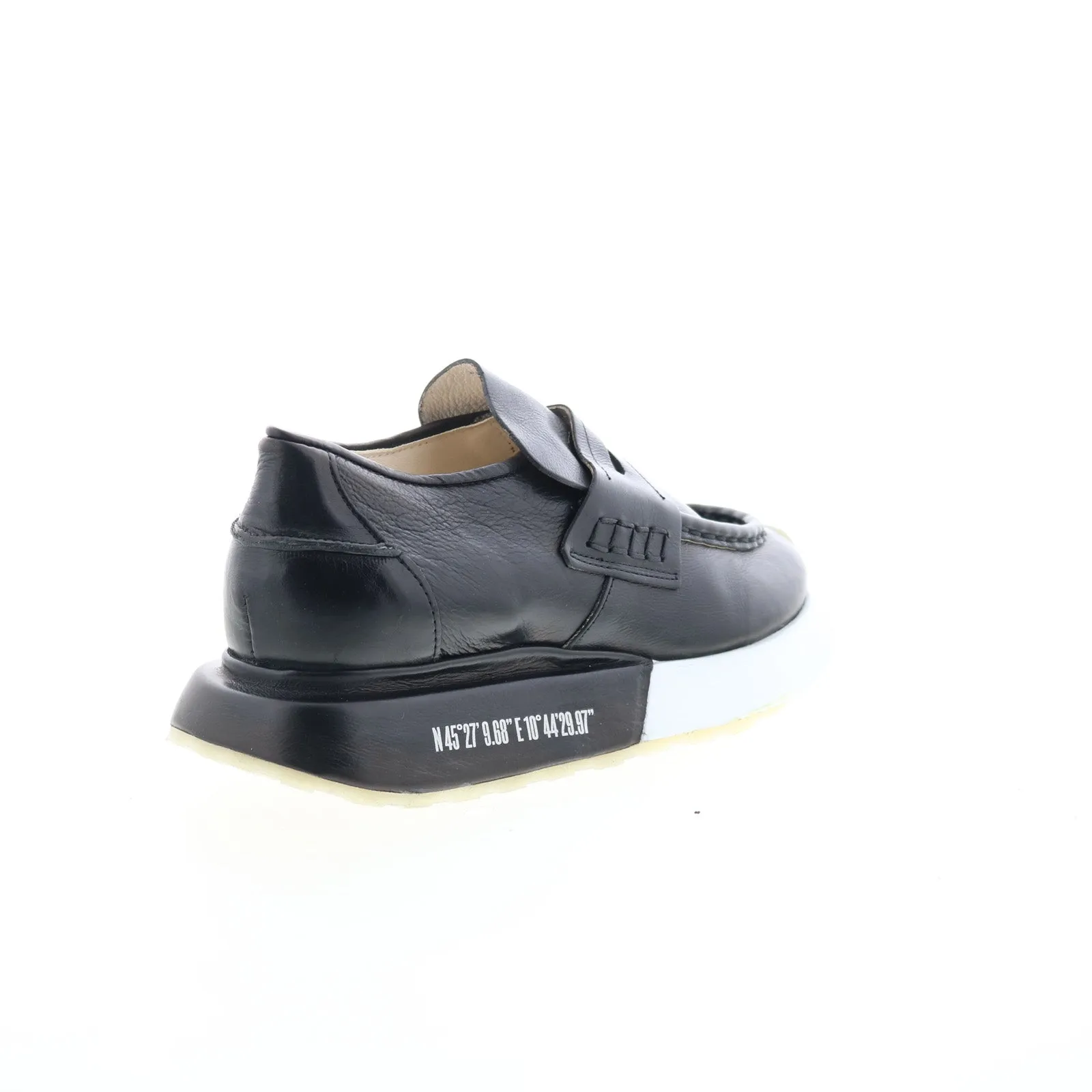 A.S. 98 Elian Womens Black Leather Slip On Lifestyle Sneakers Shoes