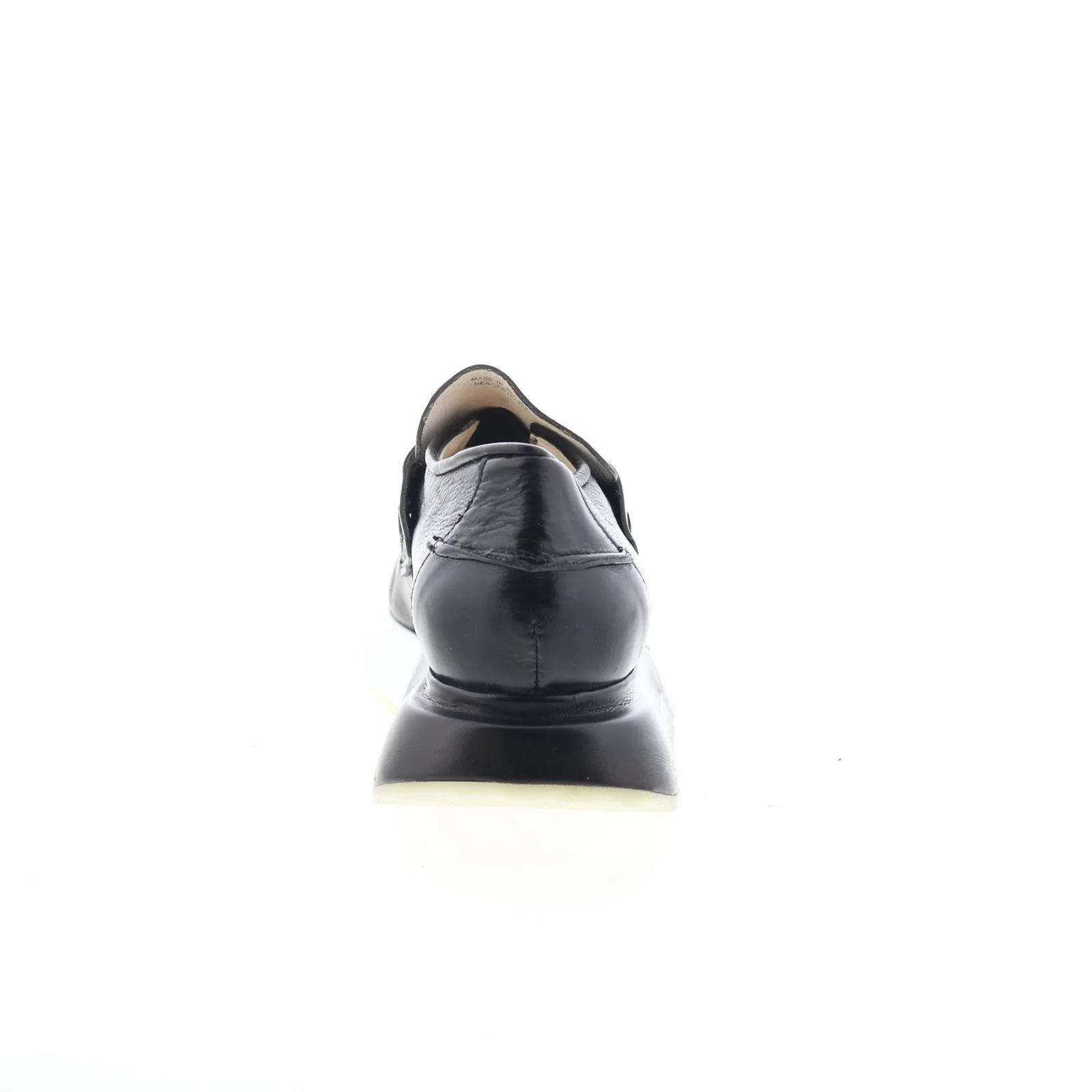 A.S. 98 Elian Womens Black Leather Slip On Lifestyle Sneakers Shoes