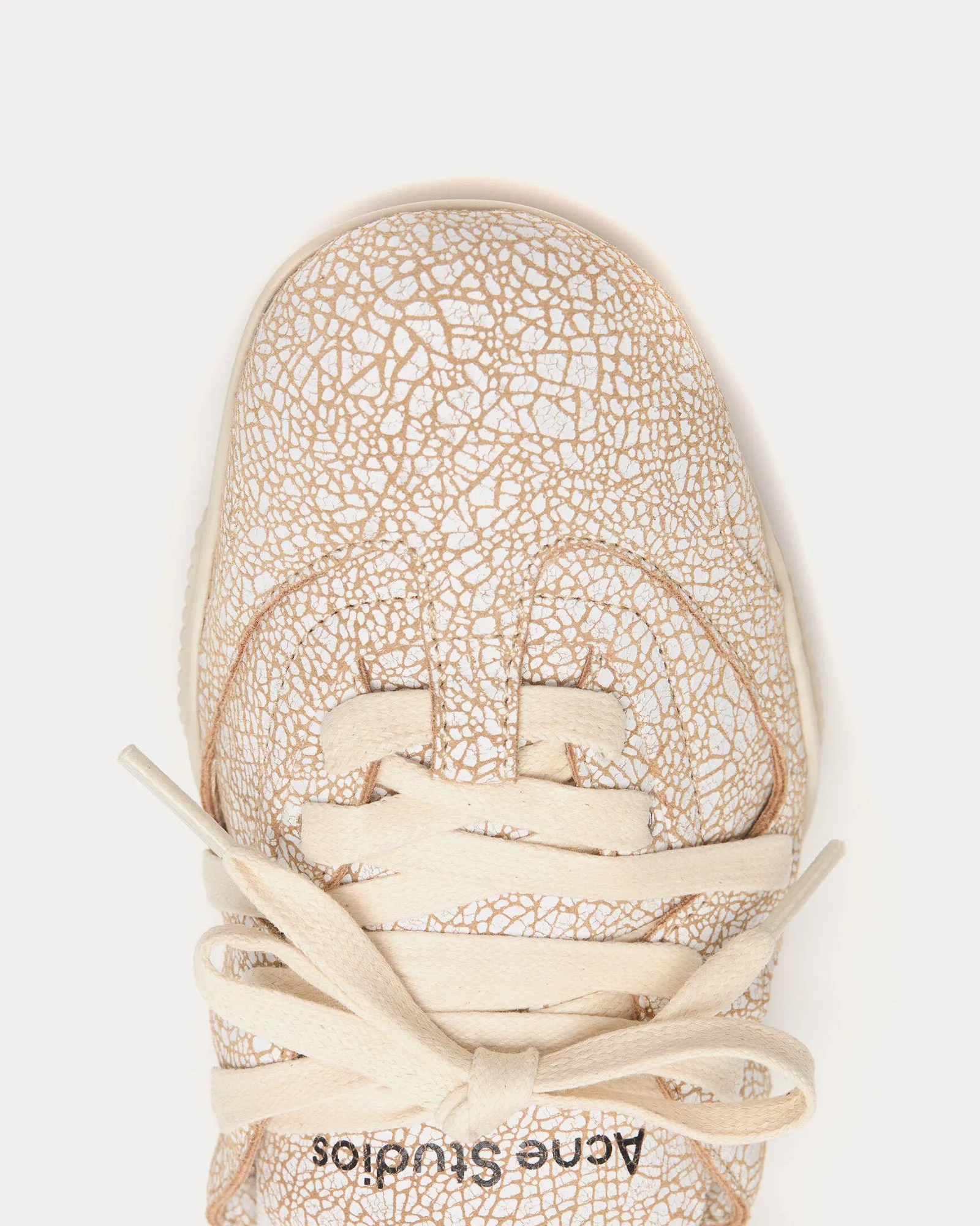 Ballerina Lace-Up Off White Slip On Shoes