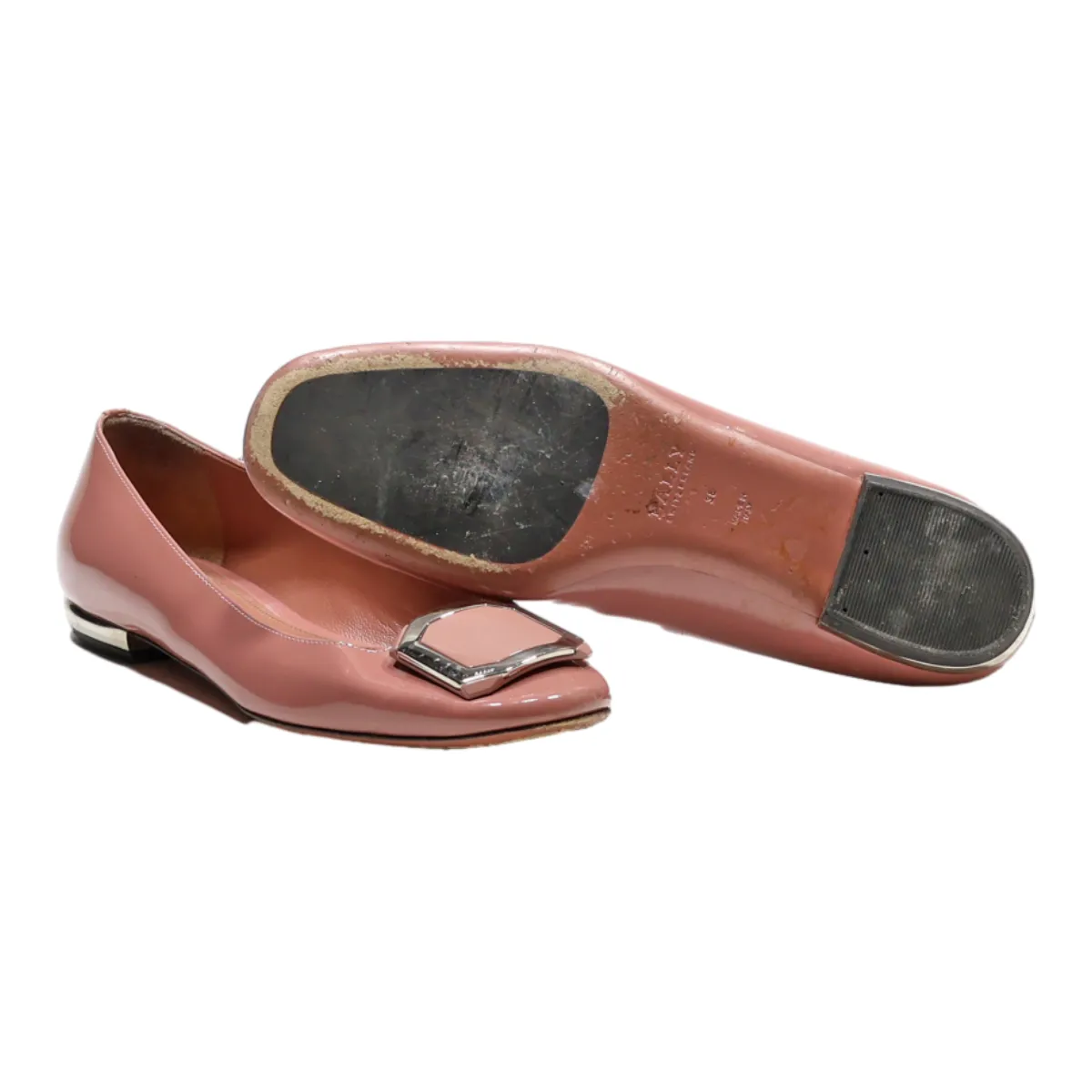 BALLY Ballet Shoes Pink Synthetic Womens UK 5