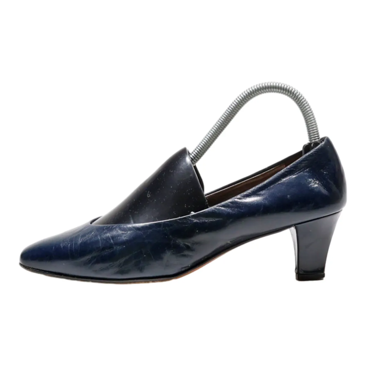BALLY Court Heels Blue Synthetic Womens UK 4