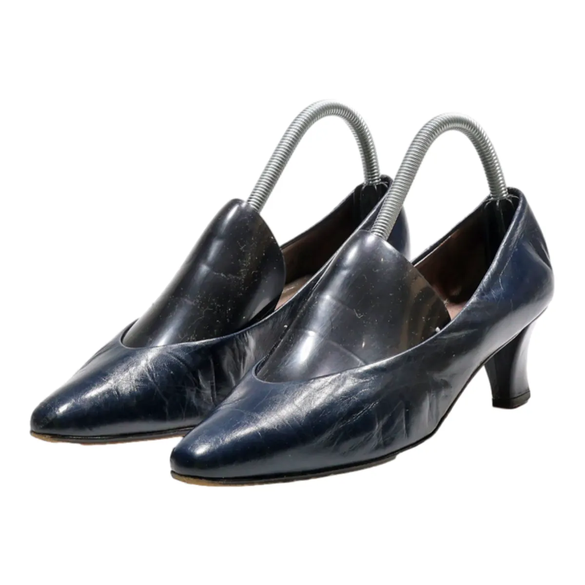 BALLY Court Heels Blue Synthetic Womens UK 4