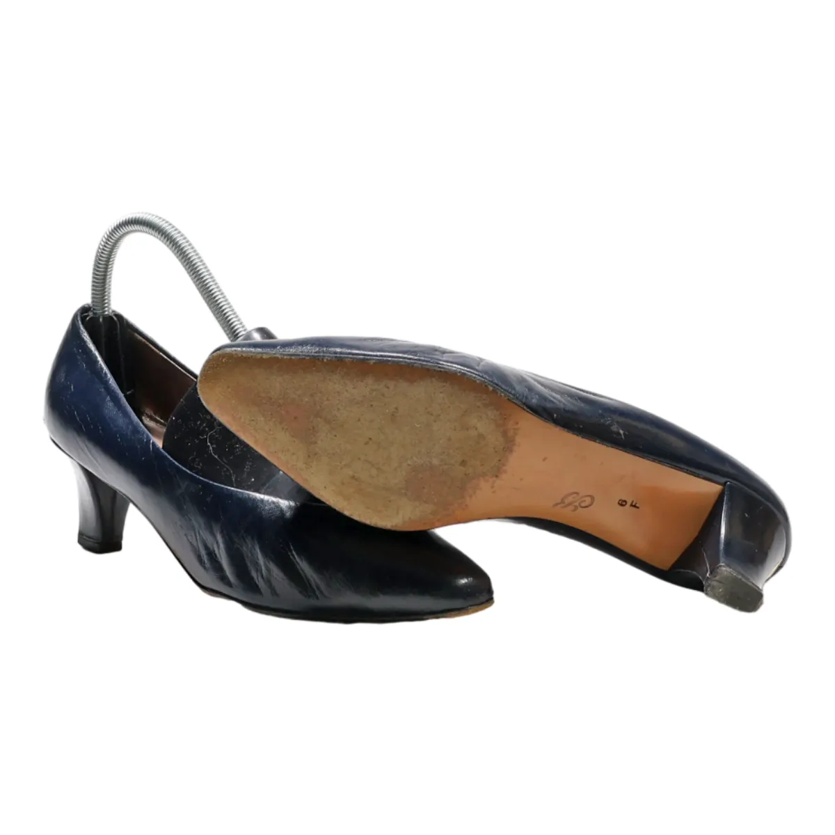 BALLY Court Heels Blue Synthetic Womens UK 4