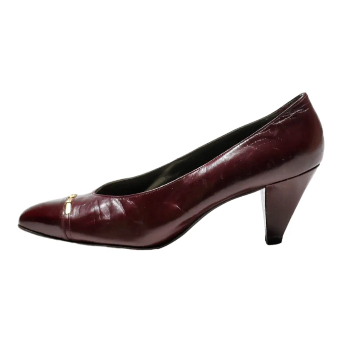 BALLY Court Heels Maroon Synthetic Womens UK 6