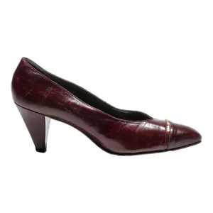 BALLY Court Heels Maroon Synthetic Womens UK 6