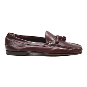 BALLY Loafer Shoes Maroon Leather Mens UK 9.5