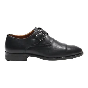 BALLY Monk Shoes Black Leather Mens UK 9.5