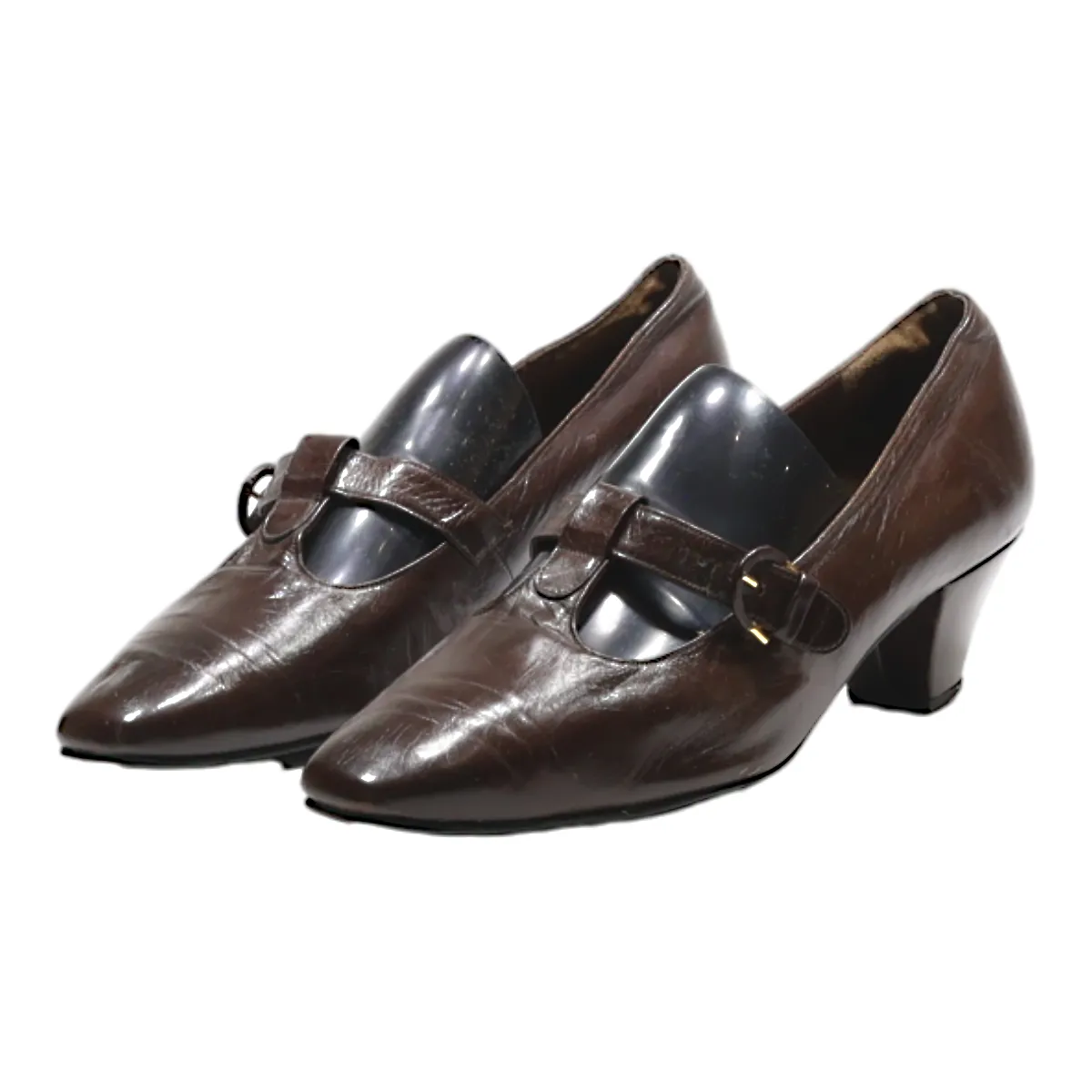 BALLY SUISSE BELLEZZA Court Heels Brown Leather Womens UK 2.5