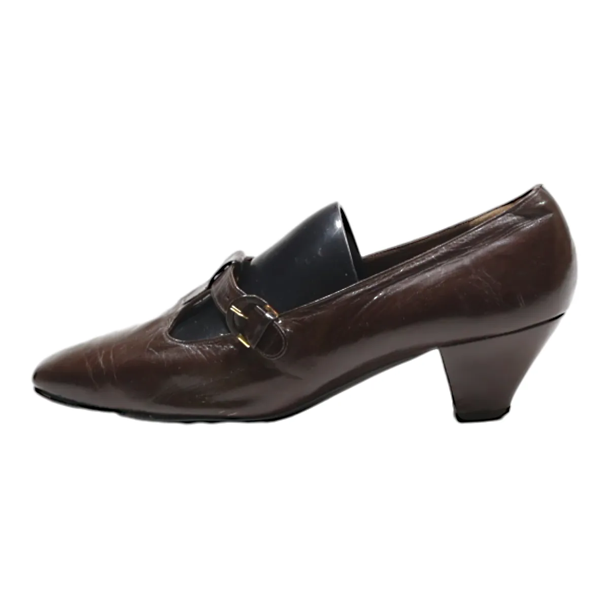 BALLY SUISSE BELLEZZA Court Heels Brown Leather Womens UK 2.5