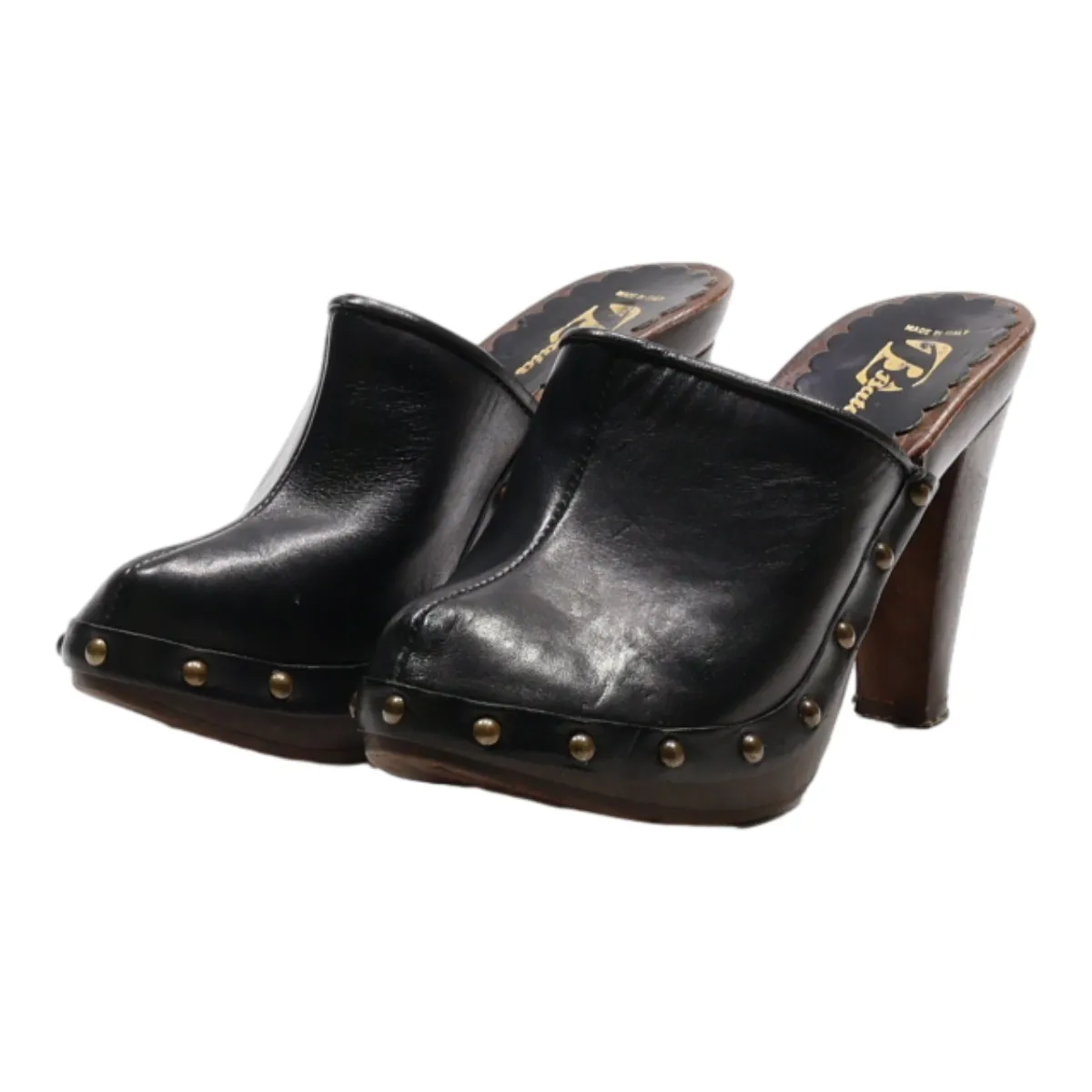 BATA Mule Heels Black Synthetic Womens UK 4