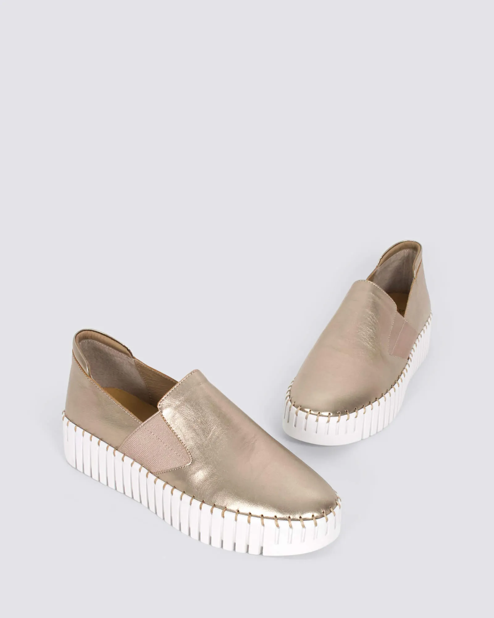 BECCA SNEAKERS CHAMPAGNE LEATHER