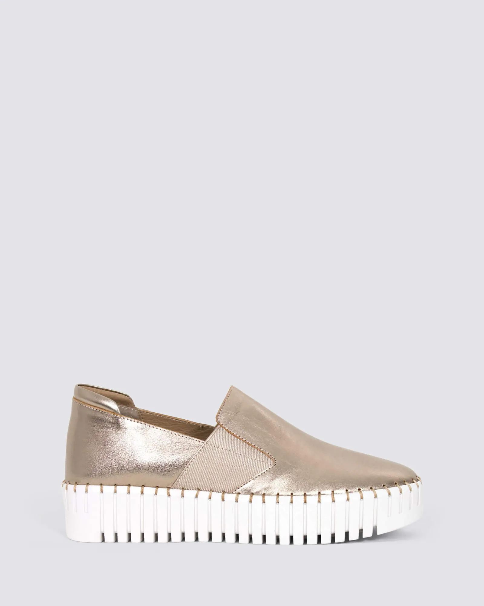 BECCA SNEAKERS CHAMPAGNE LEATHER