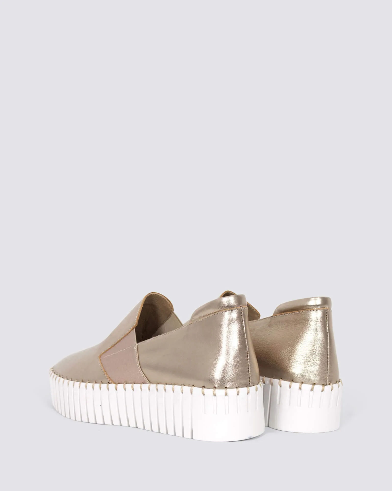 BECCA SNEAKERS CHAMPAGNE LEATHER