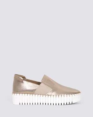 BECCA SNEAKERS CHAMPAGNE LEATHER