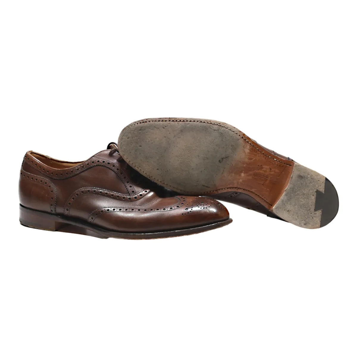 BENCI BROTHERS Brogue Shoes Brown Leather Mens UK 9