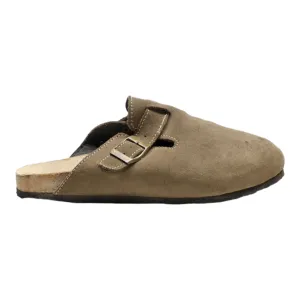 BJORNDAL Clog Shoes Grey Suede Mens UK 6.5