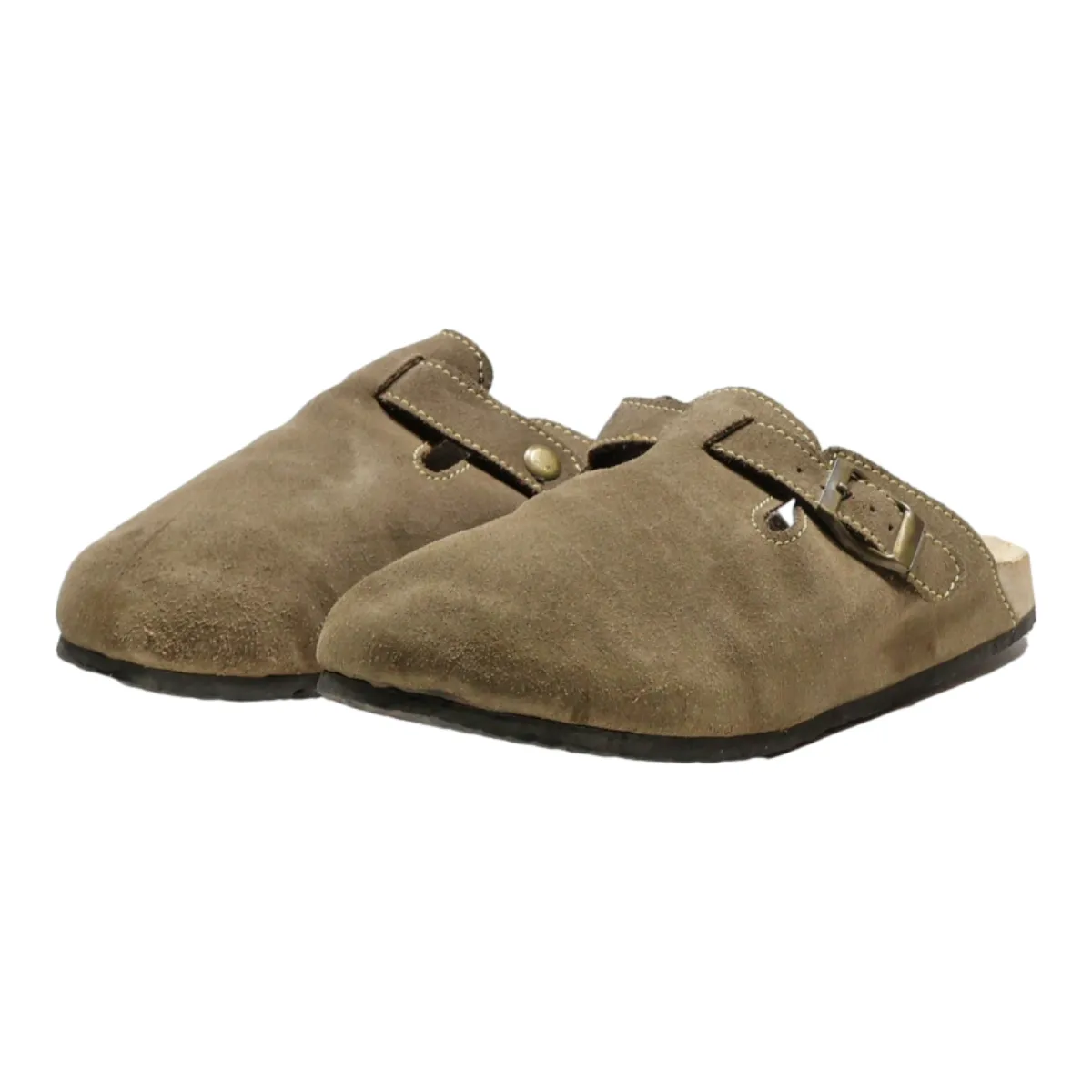 BJORNDAL Clog Shoes Grey Suede Mens UK 6.5