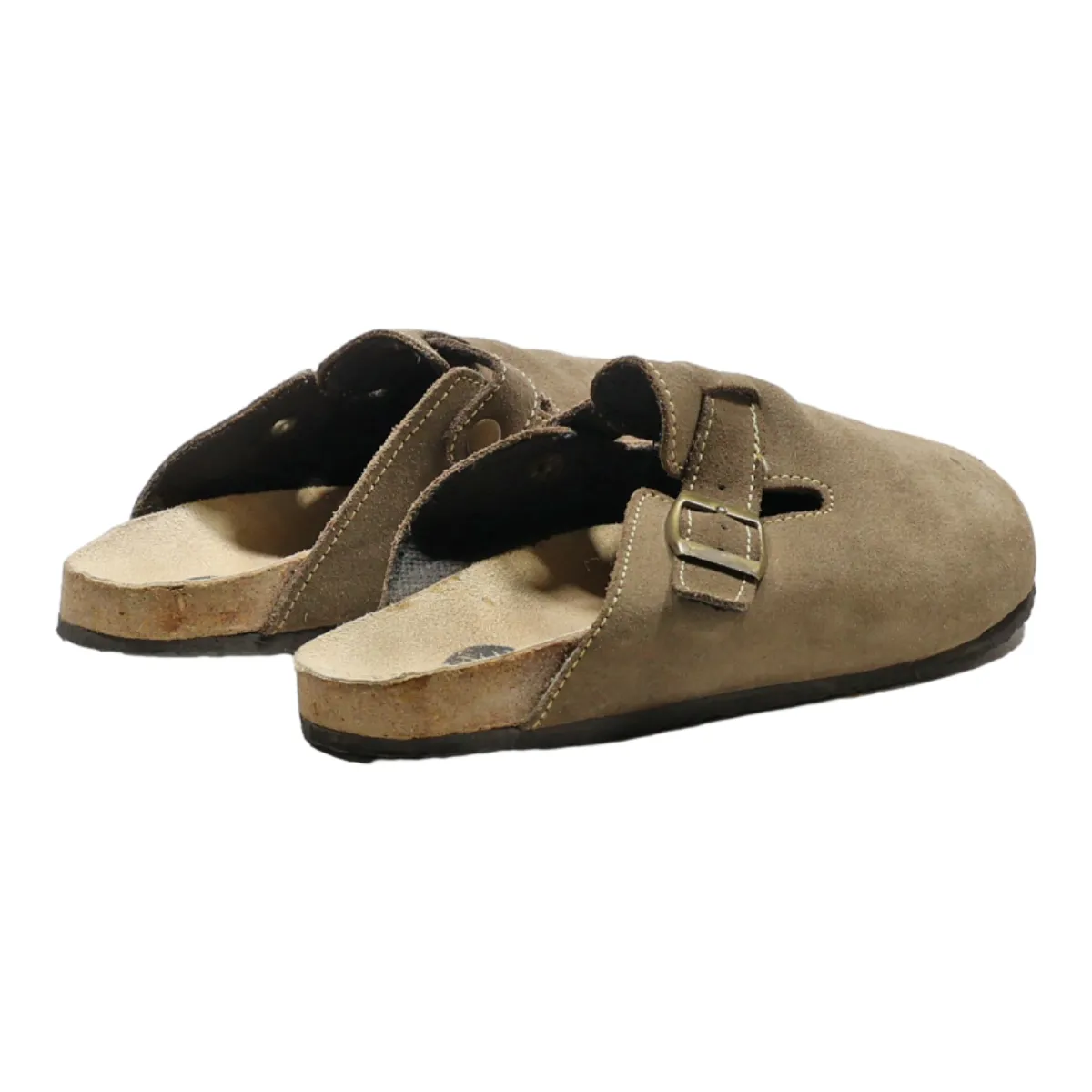 BJORNDAL Clog Shoes Grey Suede Mens UK 6.5