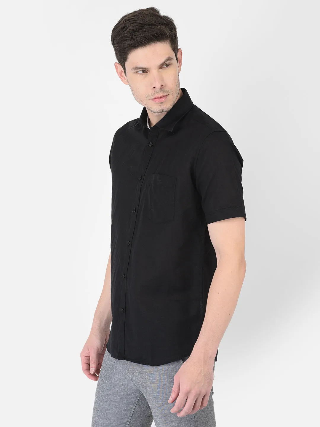 Black Linen Shirt