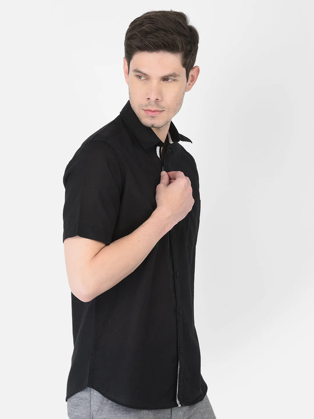 Black Linen Shirt