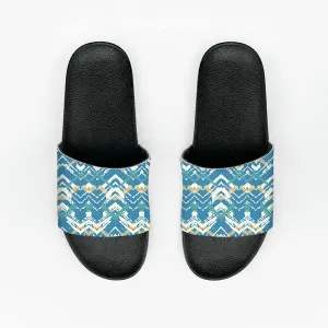 BLUE PATTERN Slides Flip Flop