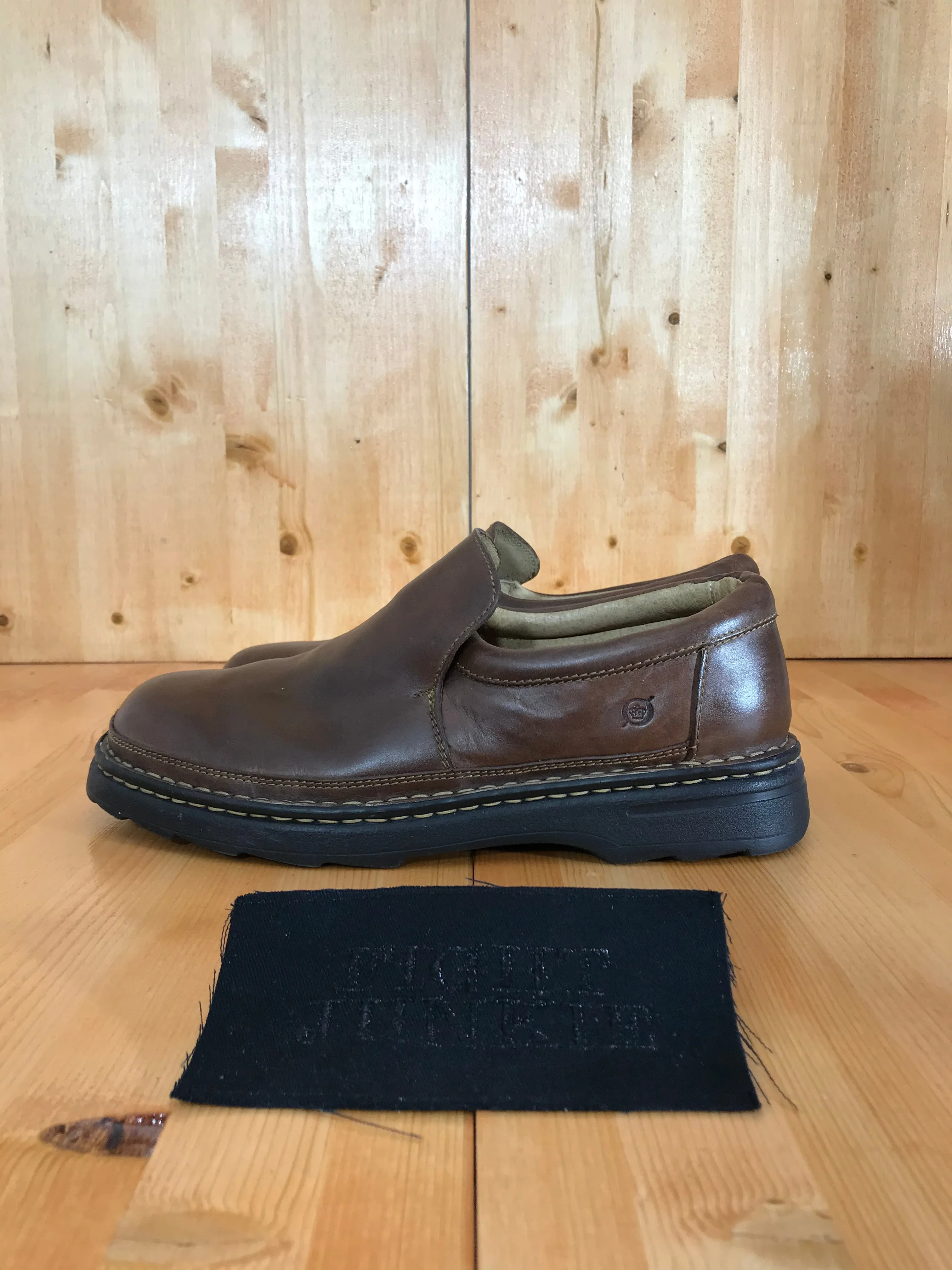 BORN Men's Size 12 Leather Slip On Loafers Dress Casual Shoes Sneakers