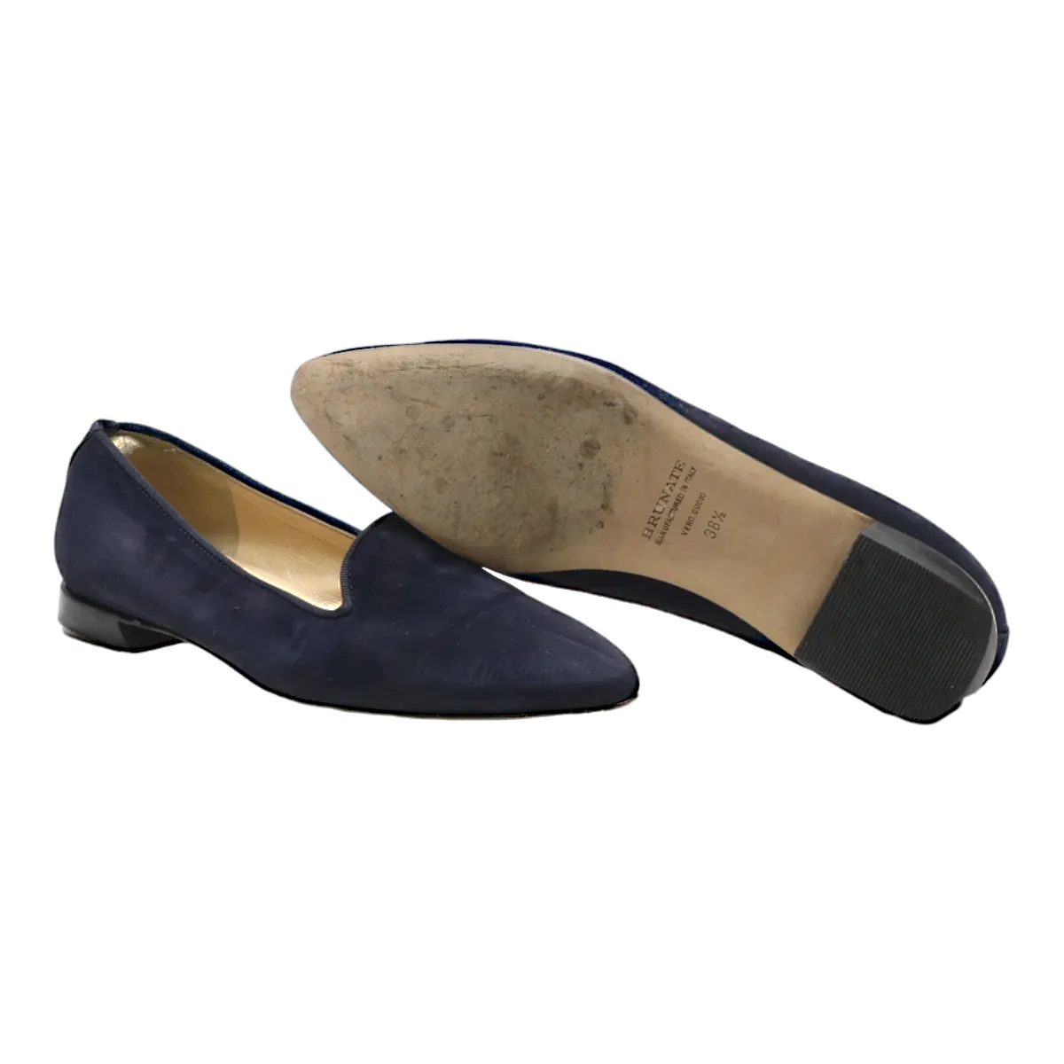 BRUNATE Loafer Shoes Blue Suede Womens UK 5.5