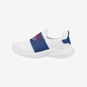 Buffalo Bills Womens Script Wordmark White Slip On Sneakers