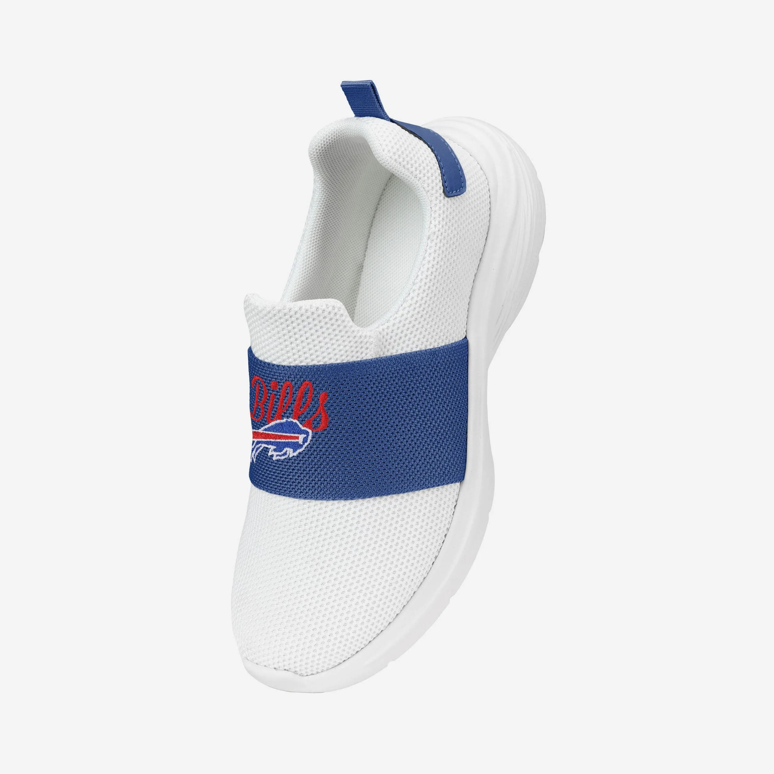 Buffalo Bills Womens Script Wordmark White Slip On Sneakers