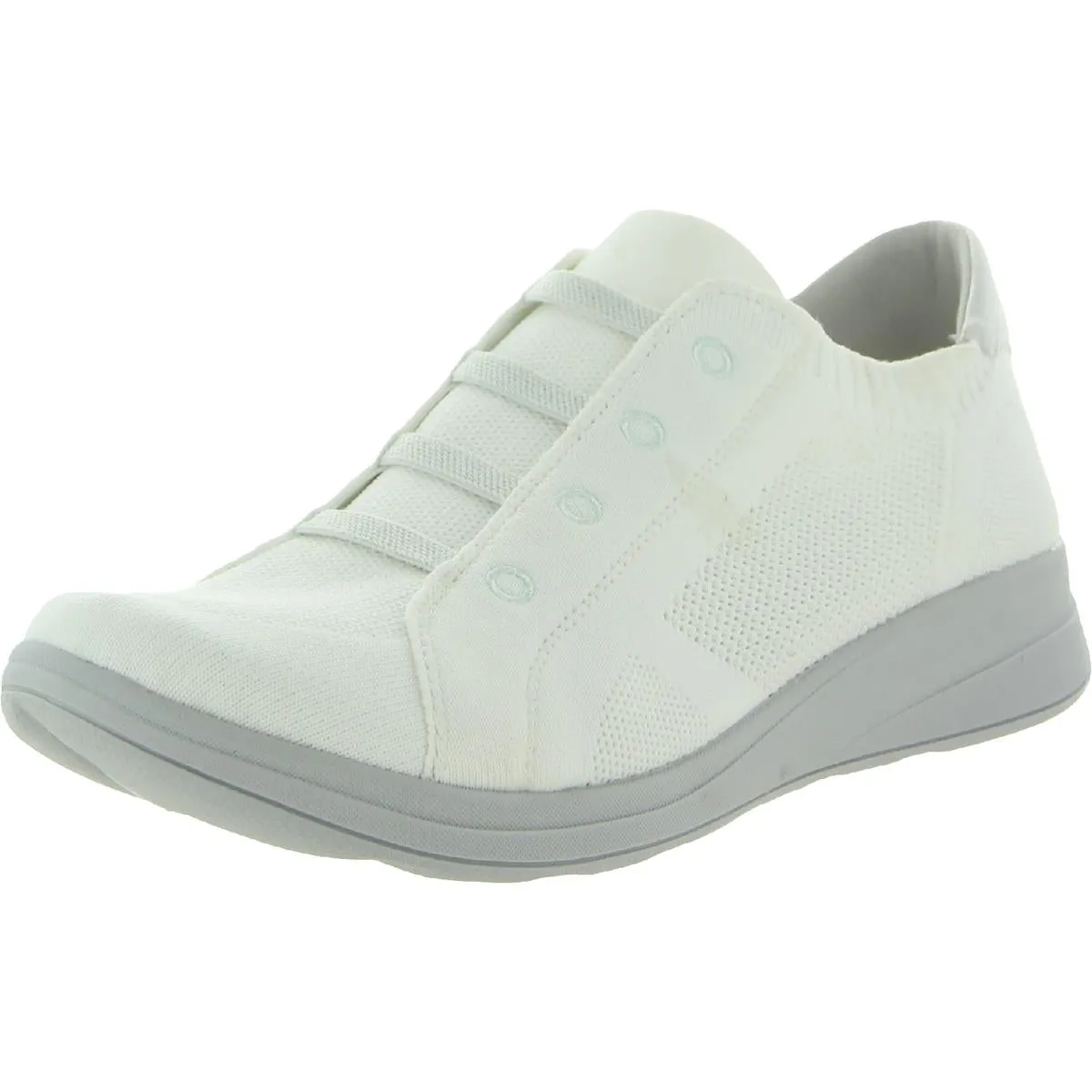 Bzees Womens Golden Knit Slip On Lifestyle Casual and Fashion Sneakers