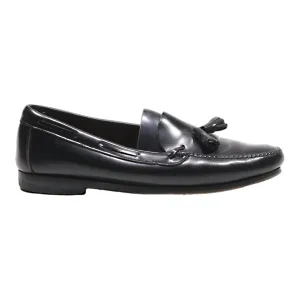 CASTELLANO Loafer Shoes Black Leather Womens UK 8