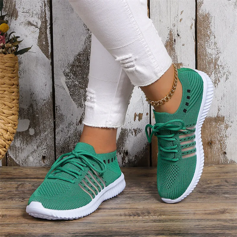 Casual Lace-Up Mesh Sneakers