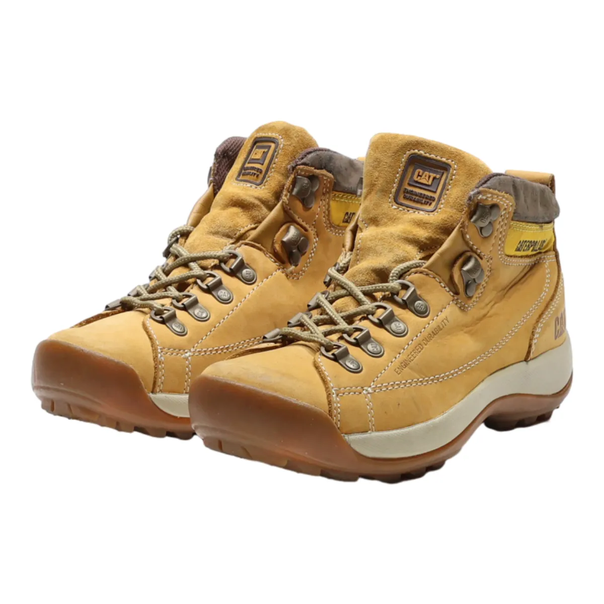 CATERPILLAR Hiking Boots Beige Synthetic Womens UK 5
