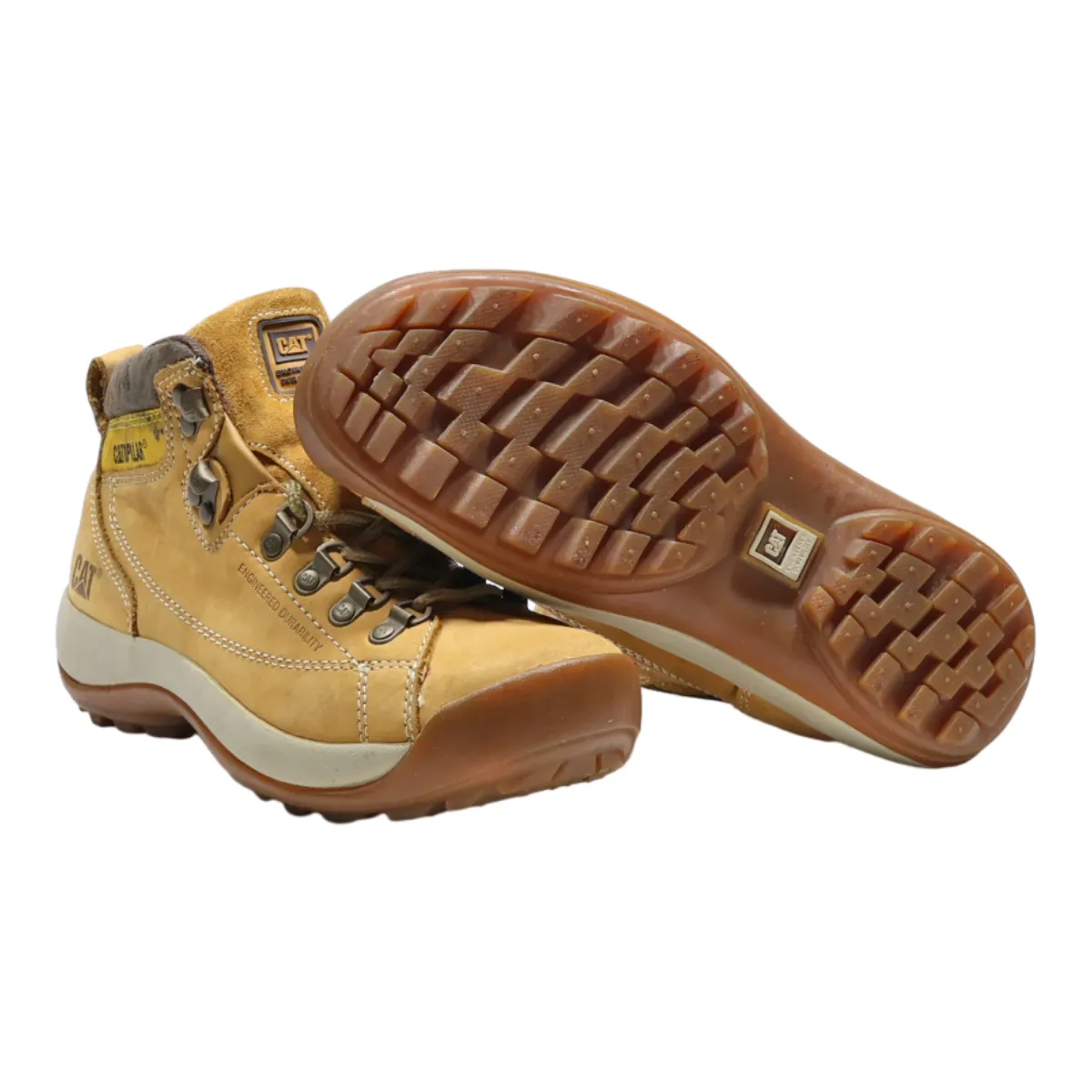 CATERPILLAR Hiking Boots Beige Synthetic Womens UK 5