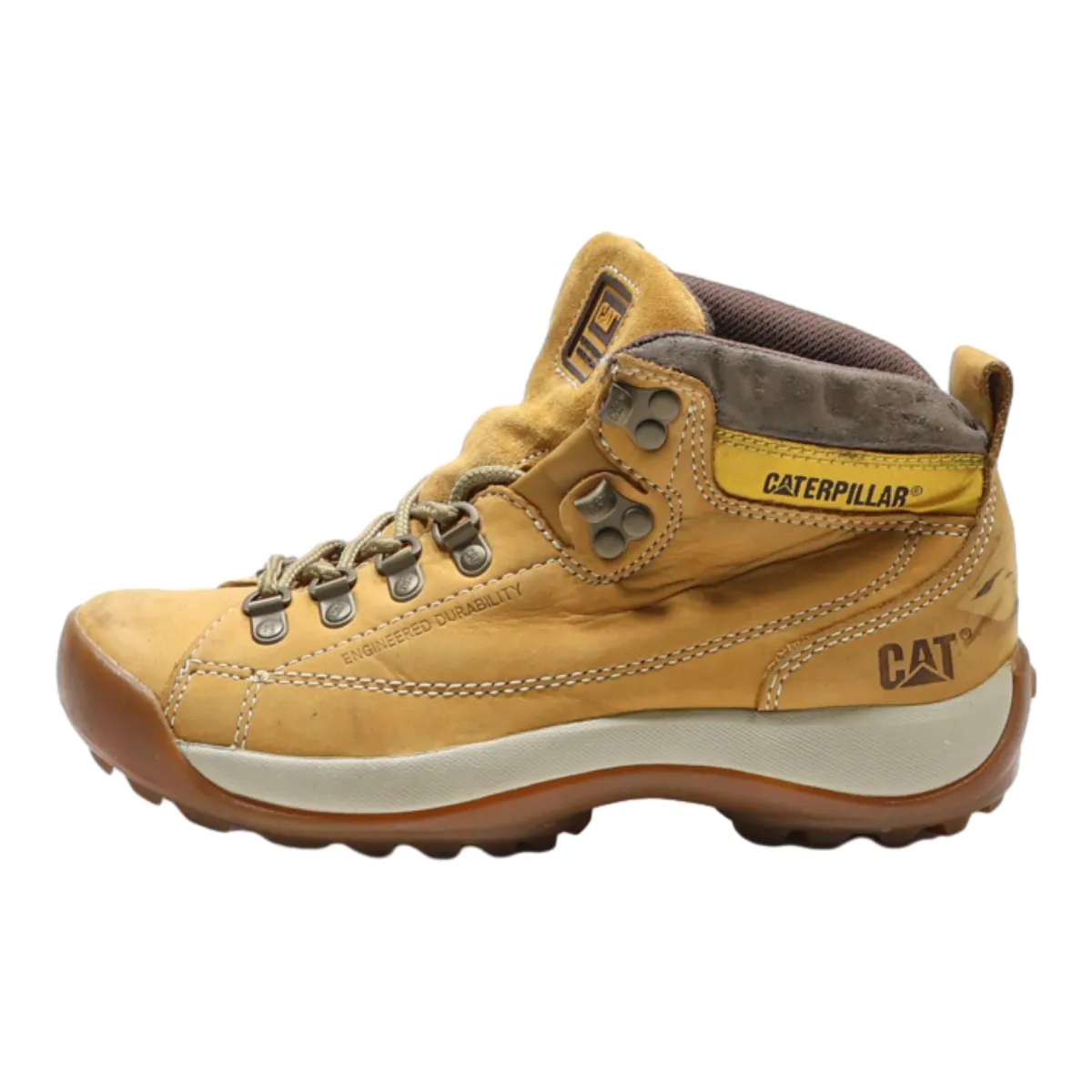 CATERPILLAR Hiking Boots Beige Synthetic Womens UK 5