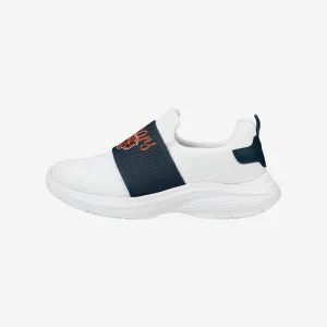 Chicago Bears Womens Script Wordmark White Slip On Sneakers