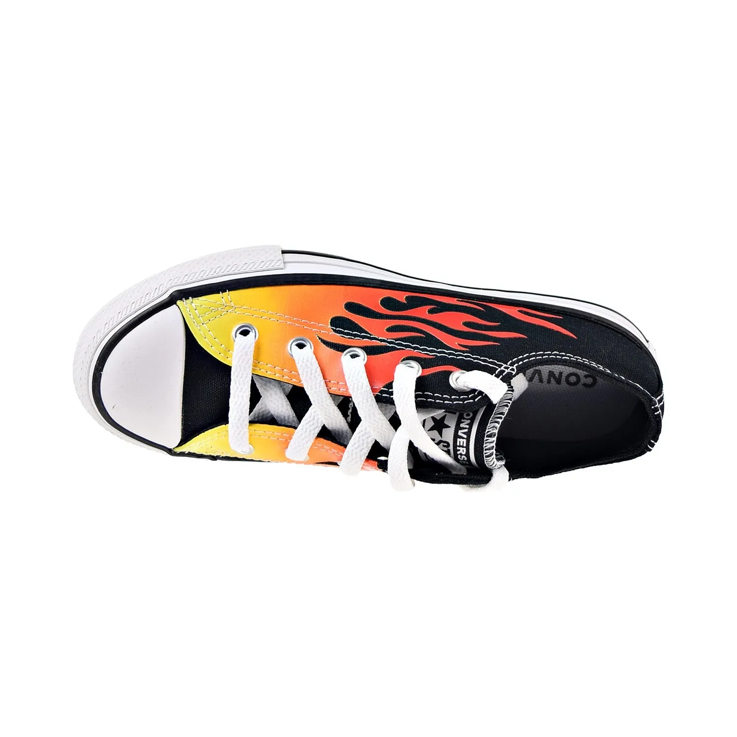 Converse Archive Flames Chuck Taylor All Star Little Kids Shoes Black-Enamel Red