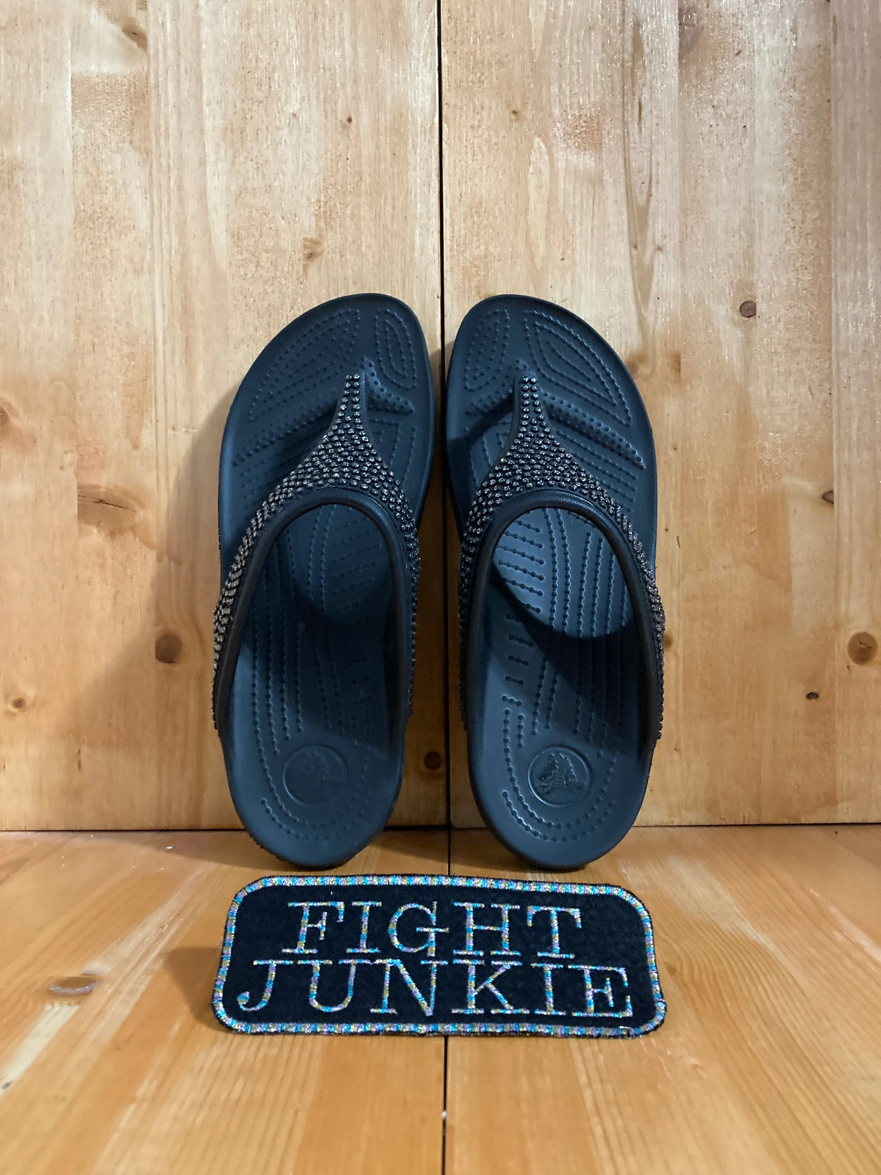CROCS CLASSIC Women's Size 11 Slip On Shoes Sneakers Flip Flops Triple Black