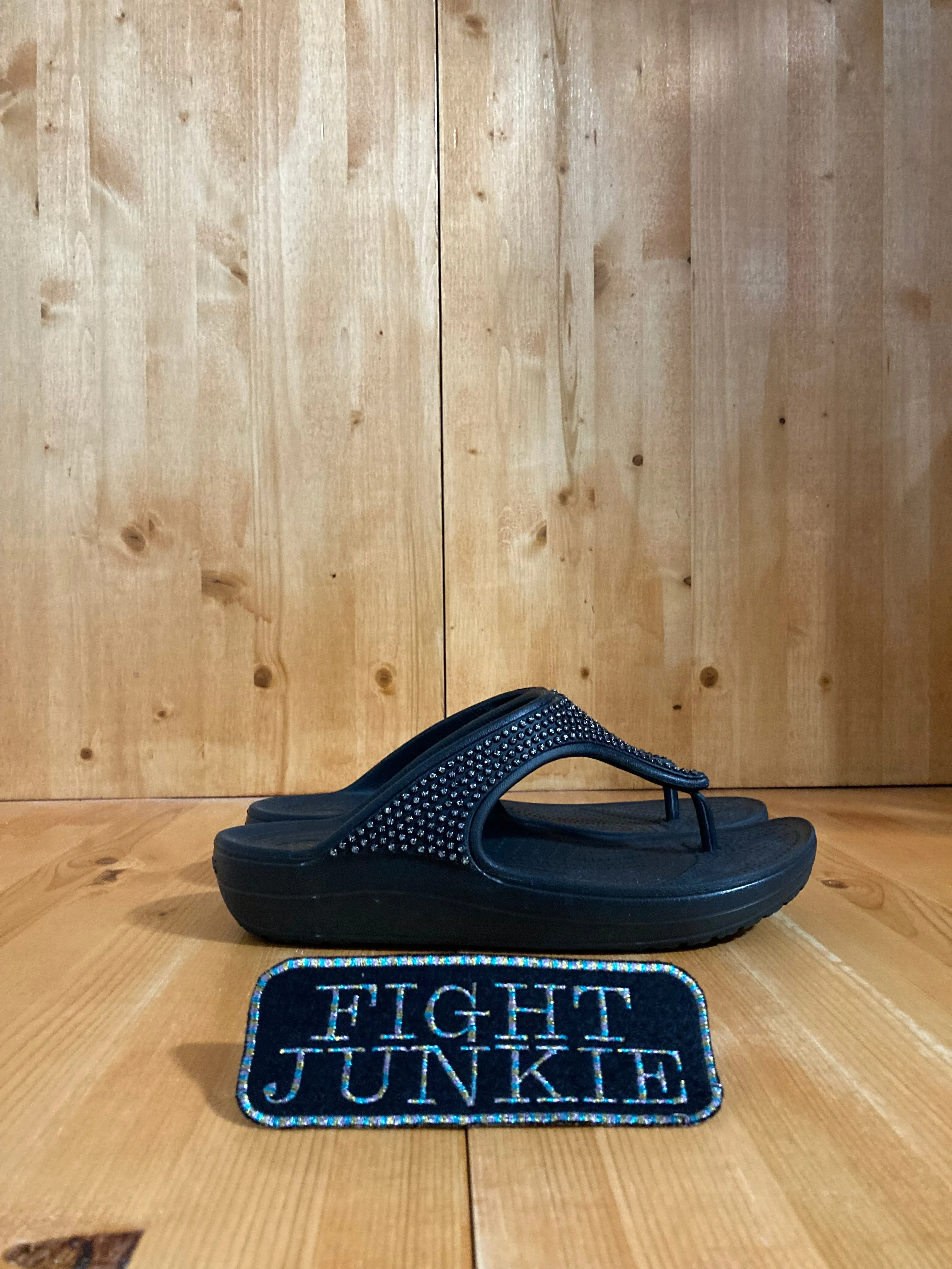 CROCS CLASSIC Women's Size 11 Slip On Shoes Sneakers Flip Flops Triple Black